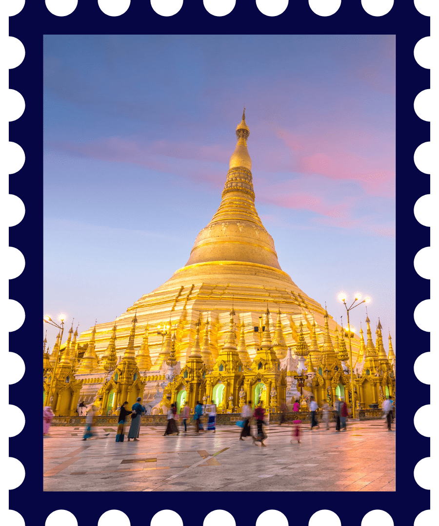 myanmar stamp 2 temple in myanmar